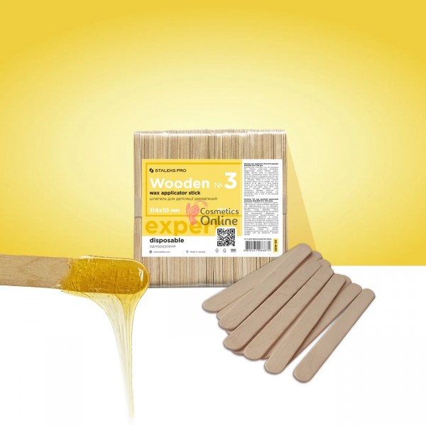 Spatule din lemn mici pentru epilat 100 buc, Staleks, 114x10 mm, cod DSW-30
